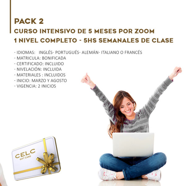 Regalá el Pack 2 Curso Intensivo de 5 meses por ZOOM